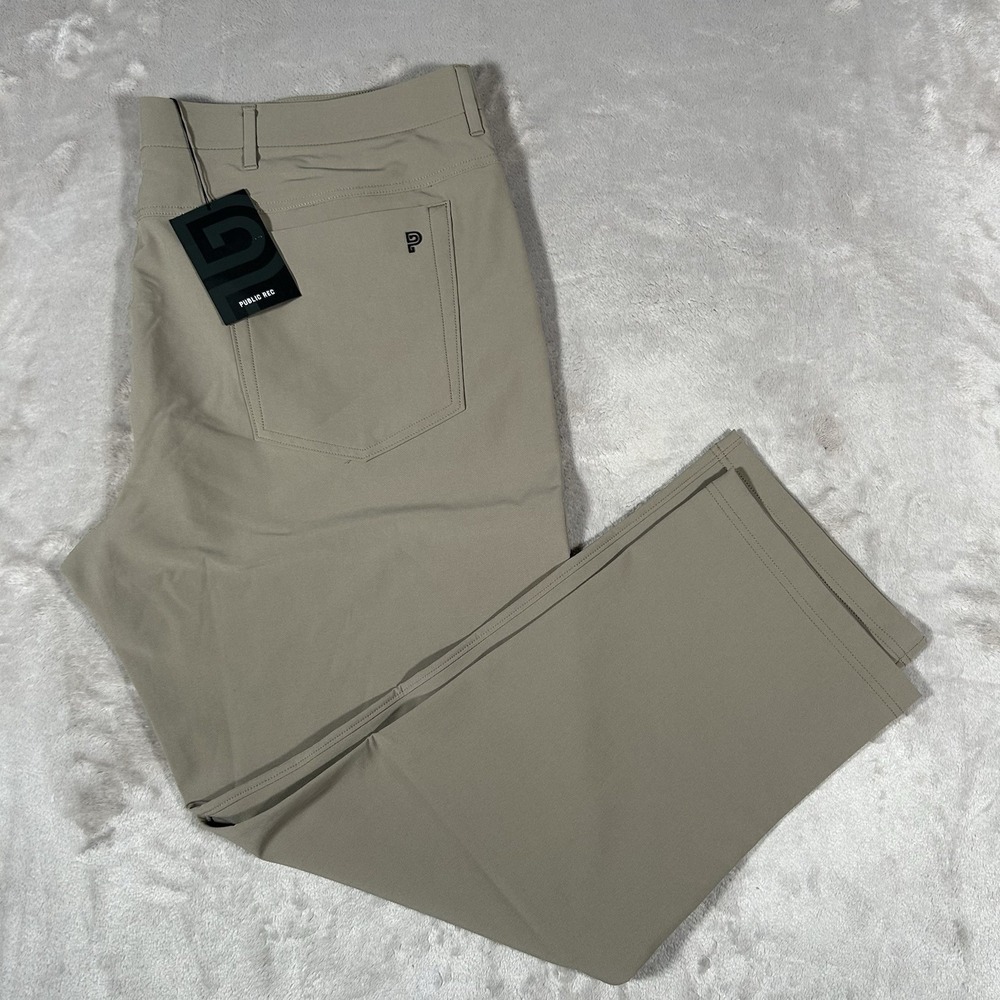 Public Rec Workday Pant 2.0 Mens 42x30 Sand 5 Pocket Stretch Chino Performance